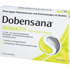 DOBENSANA zuckerfrei Zitronengesc.1,2mg/0,6mg Lut. 24 St