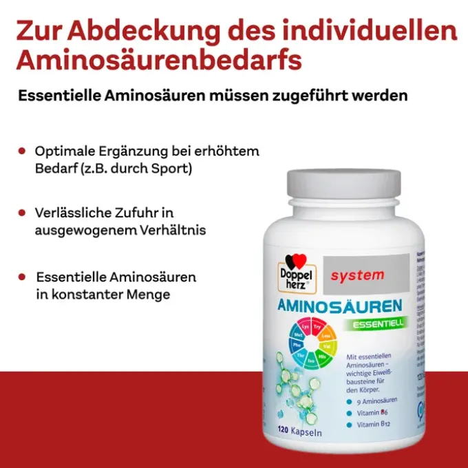 DOPPELHERZ Aminosäuren essentiell system Kapseln 120 Stück