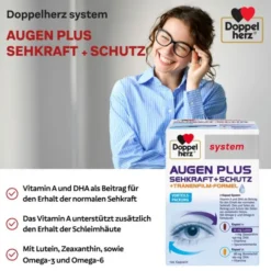 DOPPELHERZ Augen plus Sehkraft+Schutz system Kaps. 120 Stück