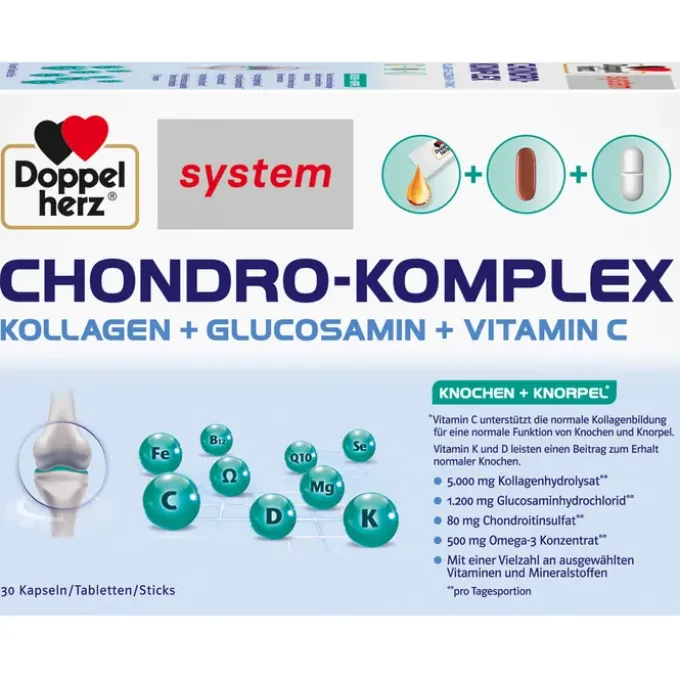 DOPPELHERZ Chondro-Komplex syst.Komb.Tab.Kap.Stick 30 Stück