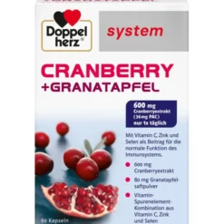 DOPPELHERZ Cranberry+Granatapfel system Kapseln 60 Stück