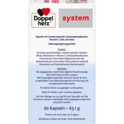DOPPELHERZ Cranberry+Granatapfel system Kapseln 60 Stück