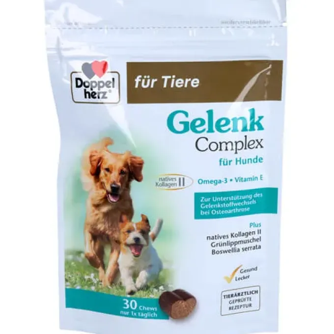 DOPPELHERZ für Tiere Gelenk Complex Chews f.Hunde 30 Stück