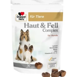 DOPPELHERZ für Tiere Haut&Fell Compl.Chews f.Hunde 30 Stück