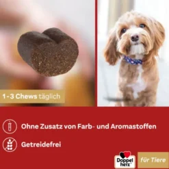 DOPPELHERZ für Tiere Haut&Fell Compl.Chews f.Hunde 30 Stück