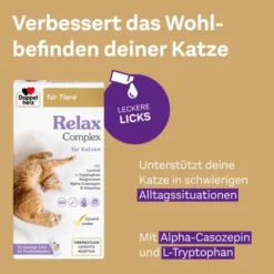 DOPPELHERZ für Tiere Relax Complex Port.Btl.f.Kat. 25X10 g