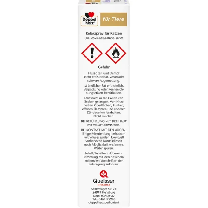 DOPPELHERZ für Tiere Relaxspray f.Katzen 90 ml