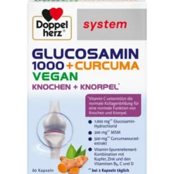 DOPPELHERZ Glucosamin 1000+Curcuma vegan syst.Kps. 60 Stück