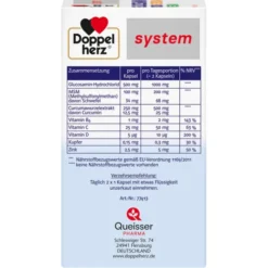 DOPPELHERZ Glucosamin 1000+Curcuma vegan syst.Kps. 60 Stück