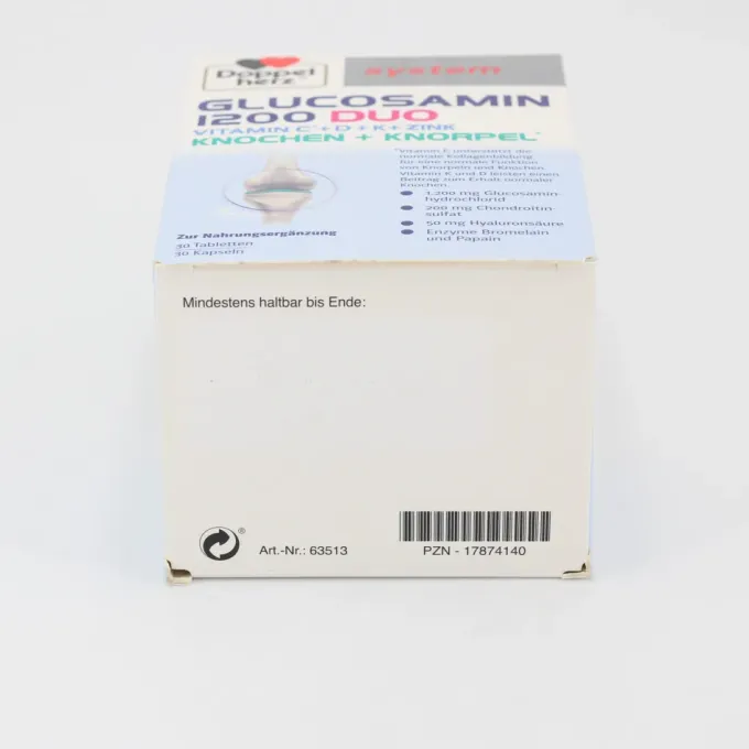 DOPPELHERZ Glucosamin 1200 Duo system Kombipackung 60 Stück