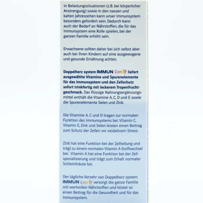 DOPPELHERZ Immun flüssig family system 250 ml