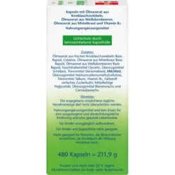 DOPPELHERZ Knobl.Kap.m.Mistel+Weißdorn+Vitamin B1 480 Stück