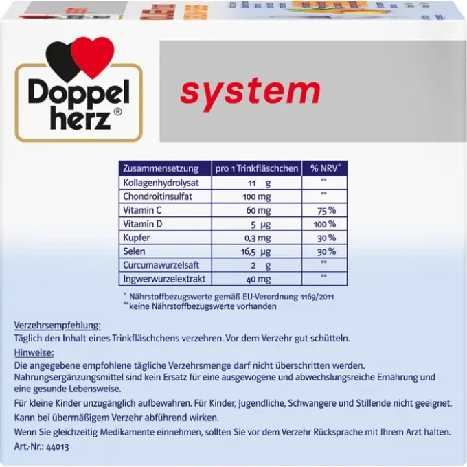 DOPPELHERZ Kollagen 11.000 Curcuma+Ingw.system TRA 30 Stück