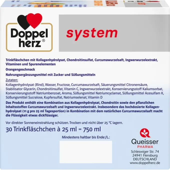 DOPPELHERZ Kollagen 11.000 Curcuma+Ingw.system TRA 30 Stück
