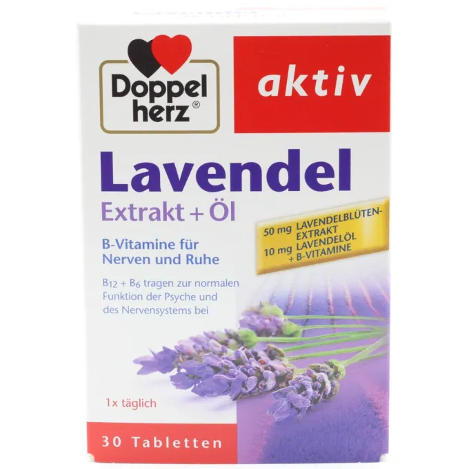 DOPPELHERZ Lavendel Extrakt+Öl Tabletten 30 Stück