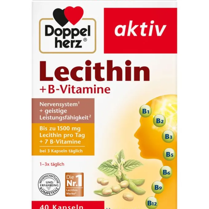 DOPPELHERZ Lecithin+B-Vitamine Kapseln 40 Stück