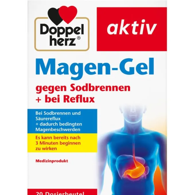 DOPPELHERZ Magen-Gel gegen Sodbrennen+bei Reflux 20 Stück