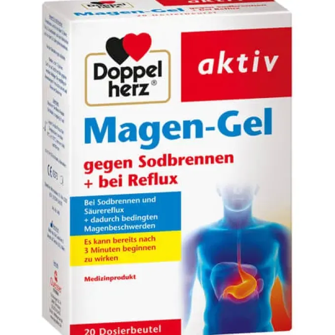 DOPPELHERZ Magen-Gel gegen Sodbrennen+bei Reflux 20 Stück