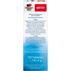 DOPPELHERZ Magnesium 400+B1+B6+B12+Folsäure Tabl. 120 Stück