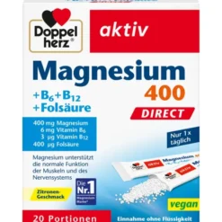 DOPPELHERZ Magnesium+B Vitamine DIRECT Pellets 20 Stück