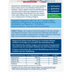 DOPPELHERZ Magnesium+B Vitamine DIRECT Pellets 20 Stück