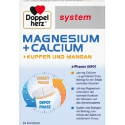 DOPPELHERZ Magnesium+Calc.+Kupfer+Mangan syst.Tab. 60 Stück