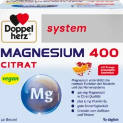 DOPPELHERZ Magnesium 400 Citrat system Granulat 40 Stück