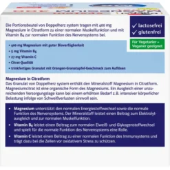 DOPPELHERZ Magnesium 400 Citrat system Granulat 40 Stück