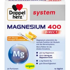 DOPPELHERZ Magnesium 400 DIRECT system Pellets 30 Stück