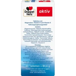 DOPPELHERZ Magnesium 500+D3+K2 Depot Tabletten 60 Stück