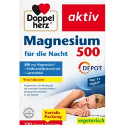DOPPELHERZ Magnesium 500 für die Nacht Tabletten 100 Stück