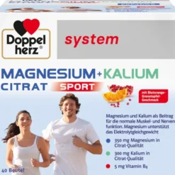 DOPPELHERZ Magnesium+Kalium Citrat system Granulat 40 Stück