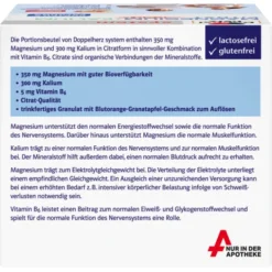 DOPPELHERZ Magnesium+Kalium Citrat system Granulat 40 Stück