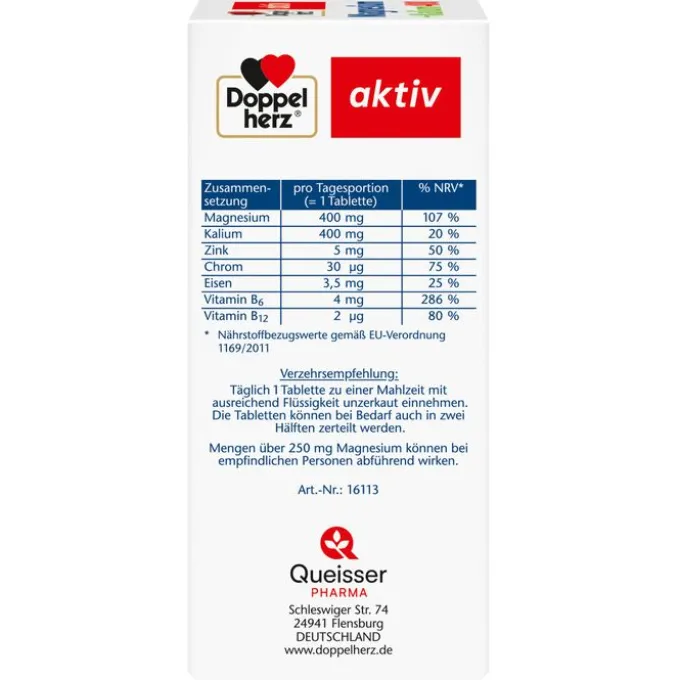 DOPPELHERZ Magnesium+Kalium Tabletten 60 Stück