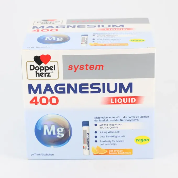 DOPPELHERZ Magnesium 400 Liquid system Trinkamp. 30 Stück