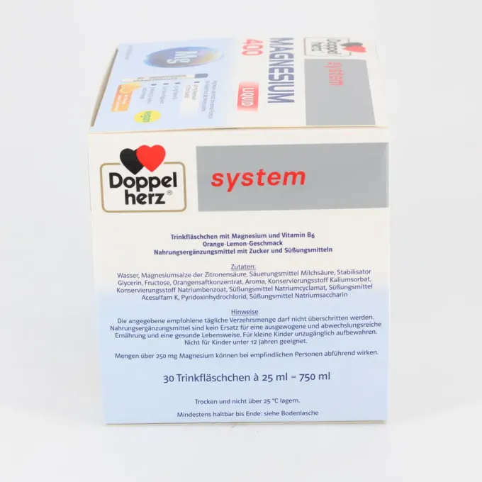 DOPPELHERZ Magnesium 400 Liquid system Trinkamp. 30 Stück