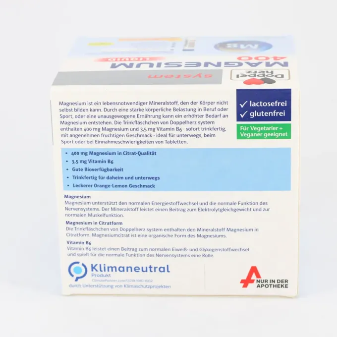 DOPPELHERZ Magnesium 400 Liquid system Trinkamp. 30 Stück