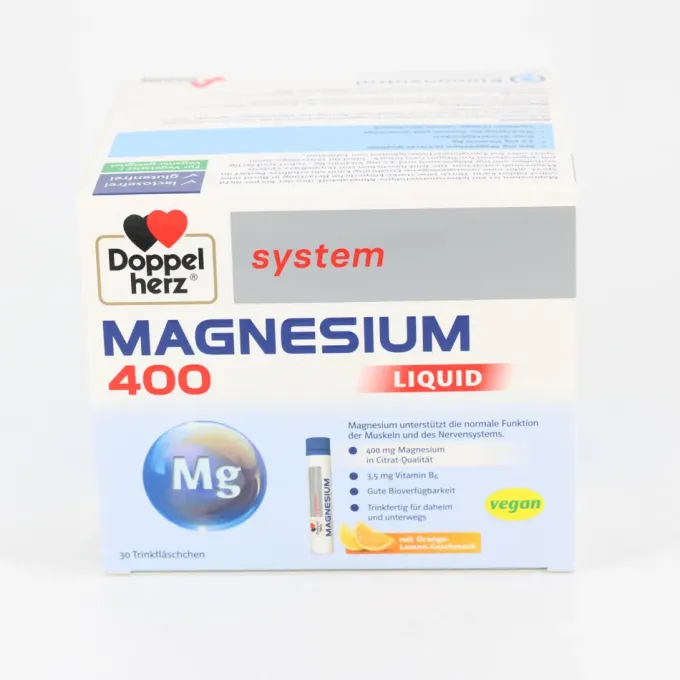 DOPPELHERZ Magnesium 400 Liquid system Trinkamp. 30 Stück