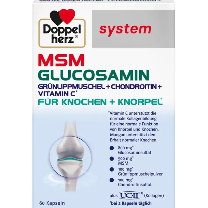 DOPPELHERZ MSM Glucosamin system Kapseln 60 Stück
