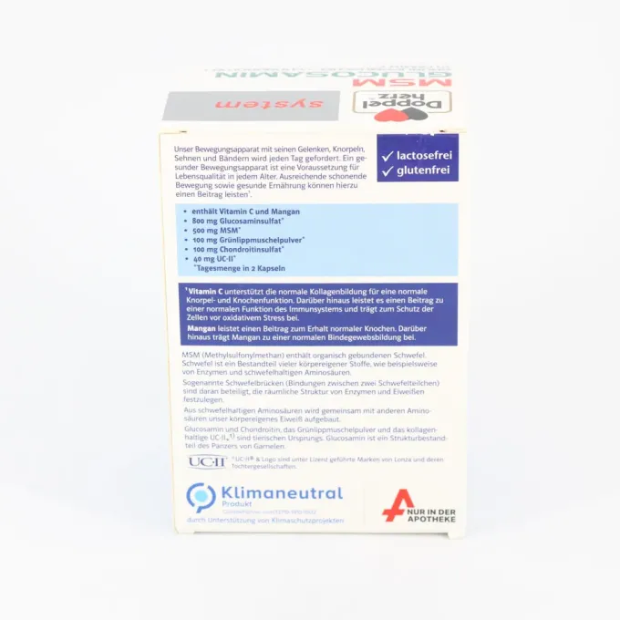 DOPPELHERZ MSM Glucosamin system Kapseln 60 Stück