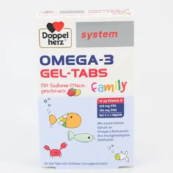 DOPPELHERZ Omega-3 Gel-Tabs family Erdb.Cit.system 60 Stück