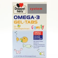DOPPELHERZ Omega-3 Gel-Tabs family system 120 Stück