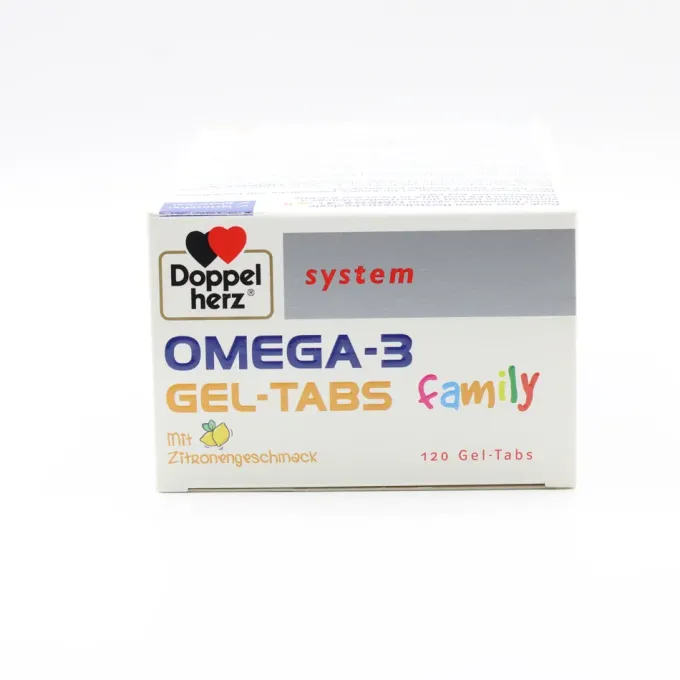 DOPPELHERZ Omega-3 Gel-Tabs family system 120 Stück