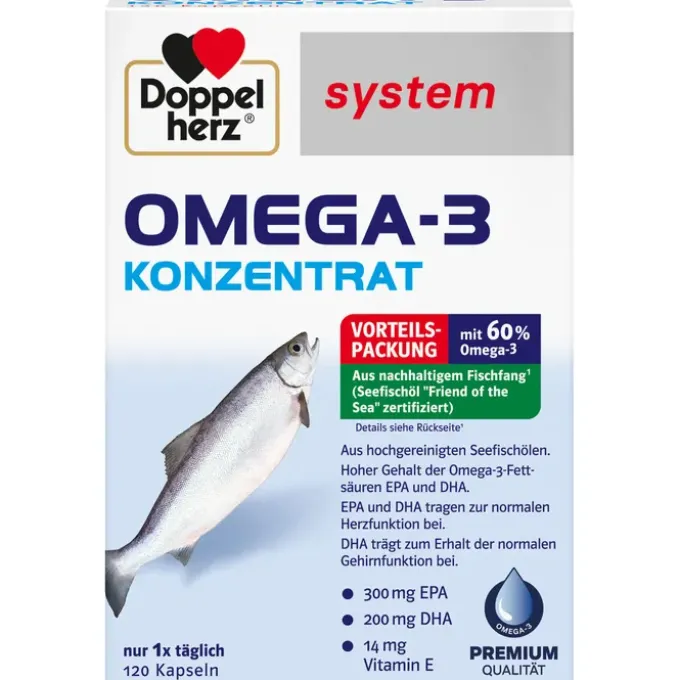 DOPPELHERZ Omega-3 Konzentrat system Kapseln 120 Stück
