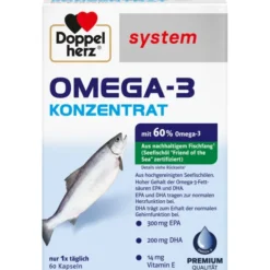 DOPPELHERZ Omega-3 Konzentrat system Kapseln 60 Stück