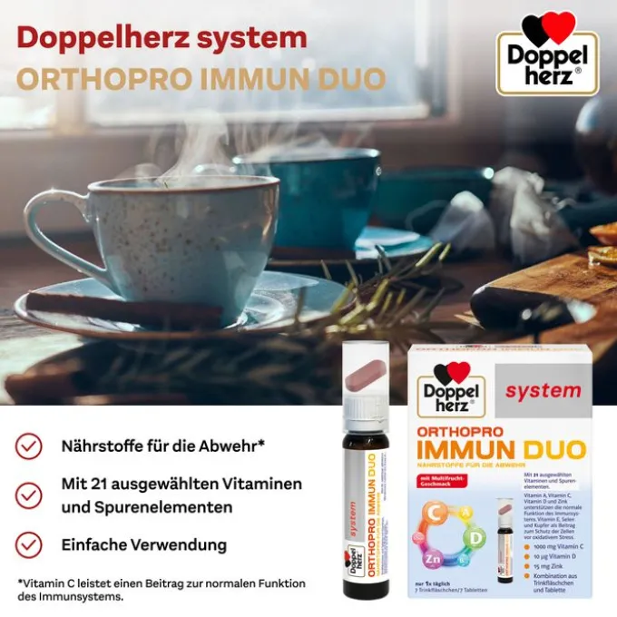 DOPPELHERZ Orthopro Immun Duo system Trinkampullen 7 Stück