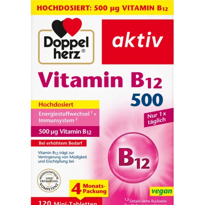 DOPPELHERZ Vitamin B12 500 Tabletten 120 Stück
