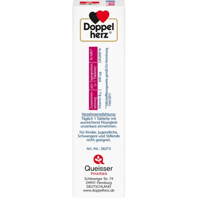 DOPPELHERZ Vitamin B12 500 Tabletten 120 Stück