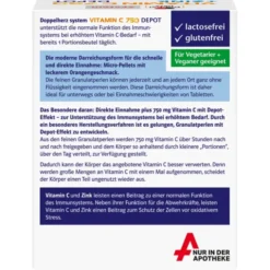 DOPPELHERZ Vitamin C 750 Depot system Pellets 20 Stück