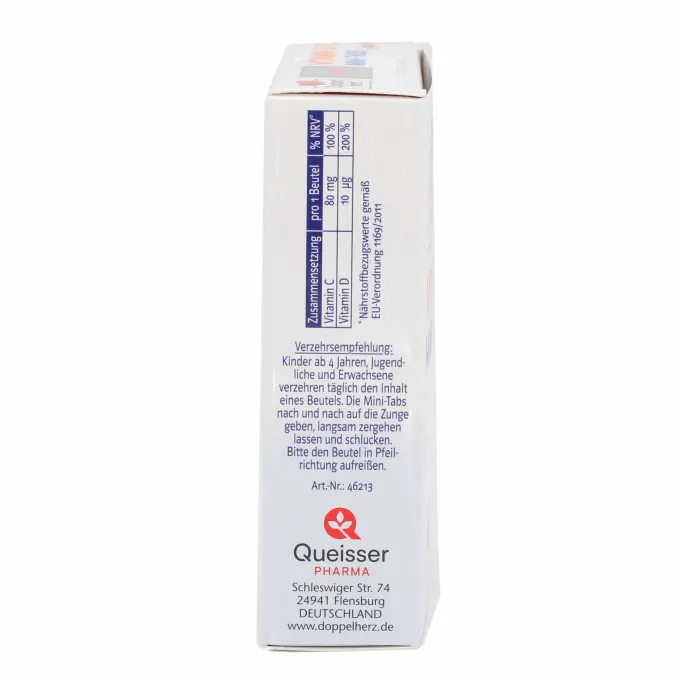 DOPPELHERZ Vitamin D+C Mini-Tabs family system 20 Stück